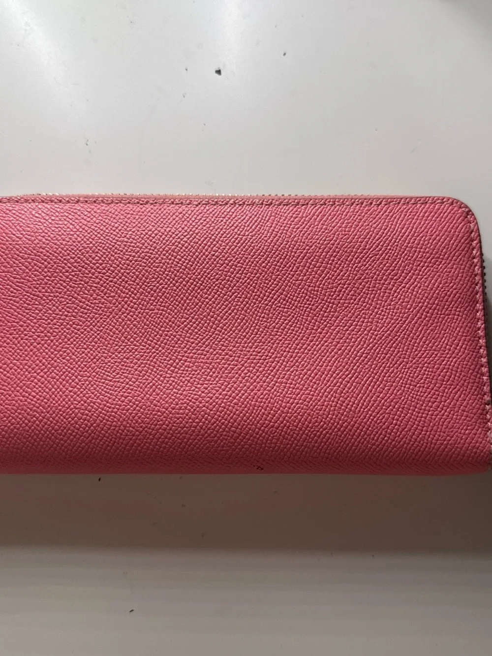 Limited Edition Coach Pink Zip Around Leather Wallet with Front Pocket